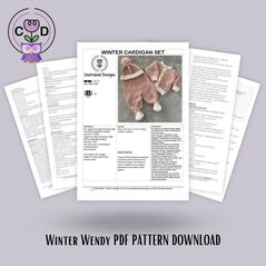 PDF digitial download baby knitting pattern